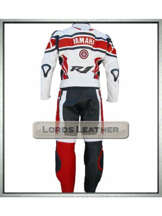 Yamaha R1 Motorbike Men Biker Leather Safety Suit