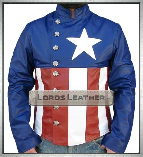 Captain America The first Avenger jacket, US Flage leather jackets, captain America jacket replica, Steve Rogers jacket, Chris Evans leather jacket, movie leather jackets, fashion leather jackets