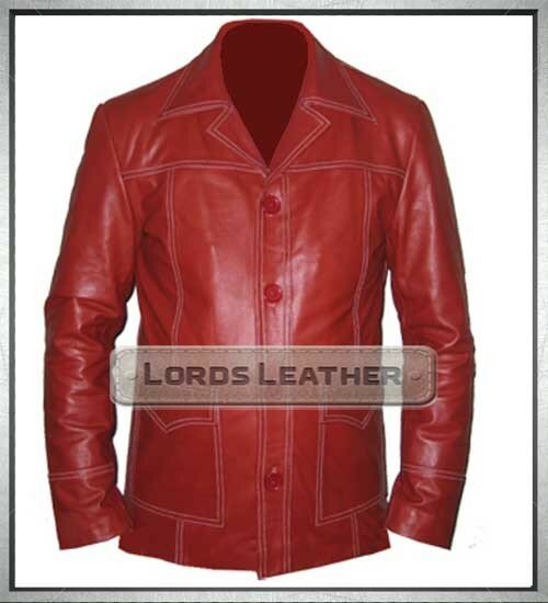 Fight Club Red jacket, Brad Pitt Leather jacket, Movies Fashion Jacket, movies replica leather jacket, Brad Pitt jacket, Brad Pitt leather jacket, movie leather jackets, fashion leather jackets, Replica leather jackets, vintage leather jackets, designer l
