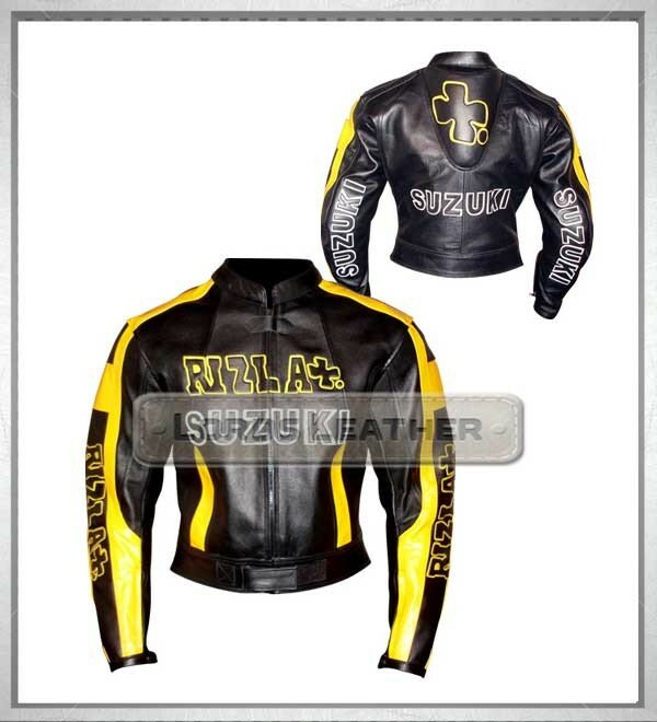 Suzuki Rizla MotoGP Black jacket, Hump Biker jacket, leather biker jacket, motorcycle leather jackets, custom leather biker jackets, custom leather motorcycle jackets, sport motorcycle jackets, leather cruiser jackets, motorcyclejackets, women motorcycle 